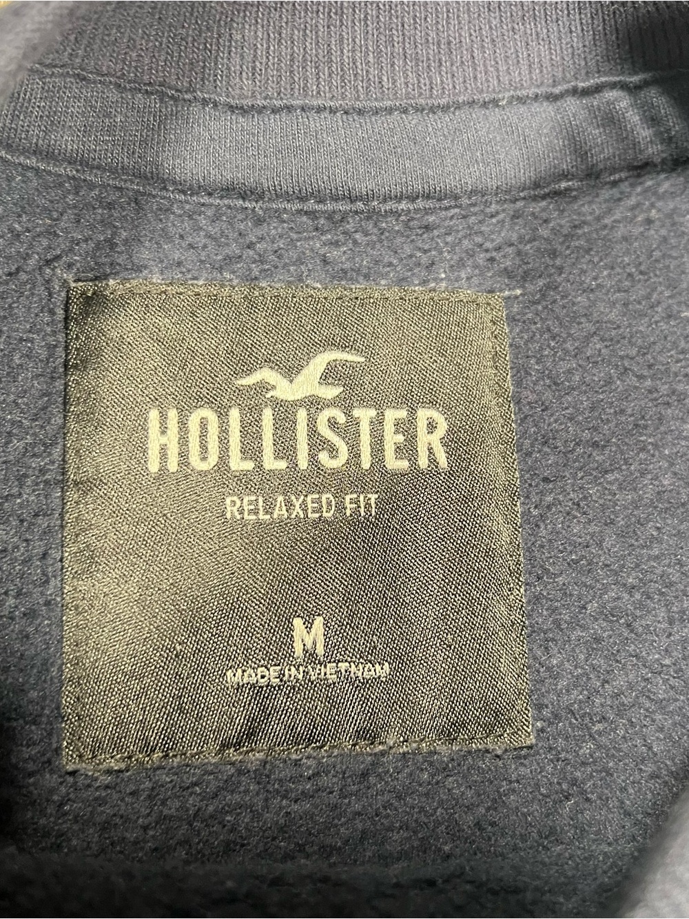 Hollister Amalfi Italia Men’s Sweatshirt Pullover Fleece M Relaxed Fit Blue - Picture 4 of 8